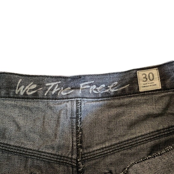 Free People We the Free Gray Grey denim mini skirt size 30 - Picture 2 of 3